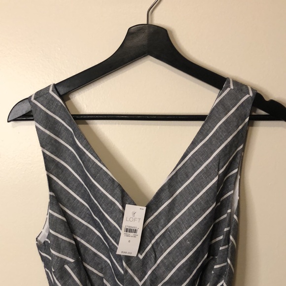 NWT Loft chambray striped jumpsuit - Picture 3 of 3